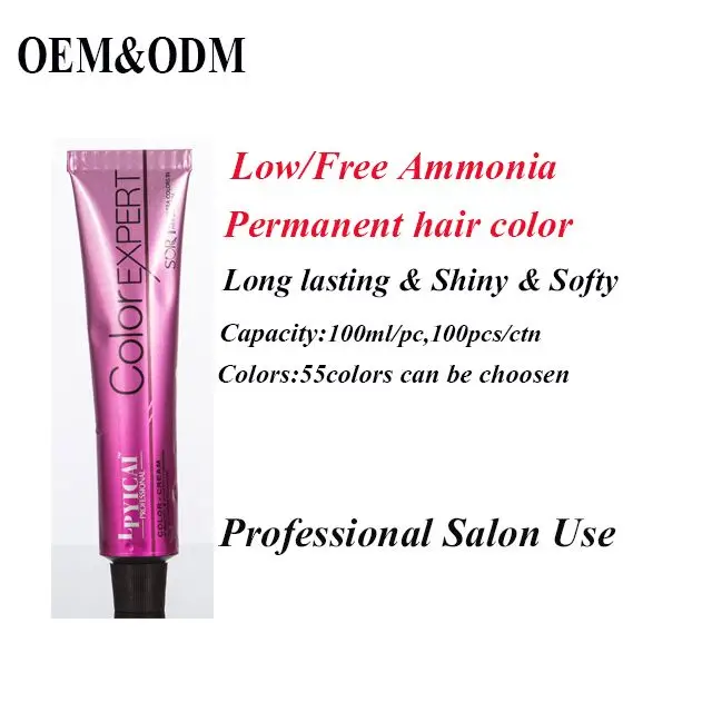 
China Hair Color Manufacturer 100ml Professional Permanent Hair Dye Cream 