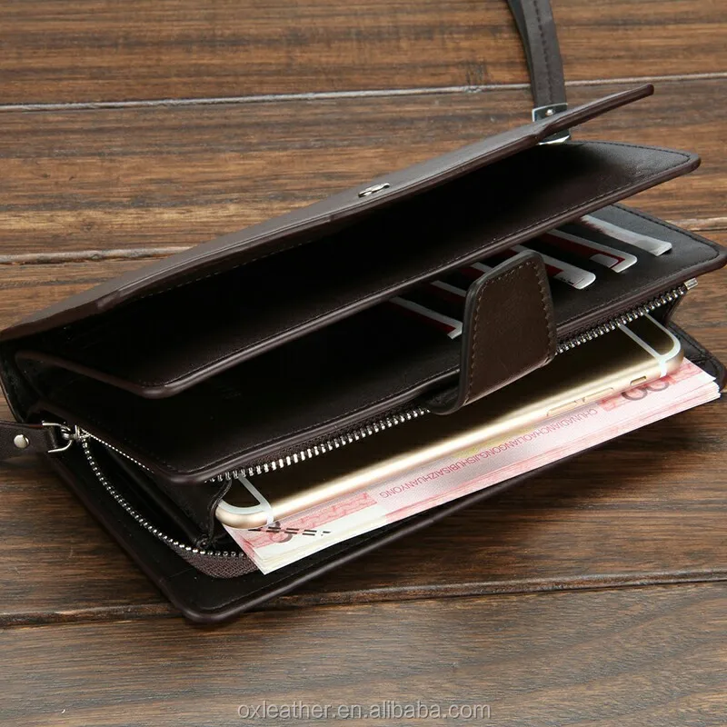 New Men Wallets purse Clutch Bag Brand Leather Long Design Men Bag Gift for Men