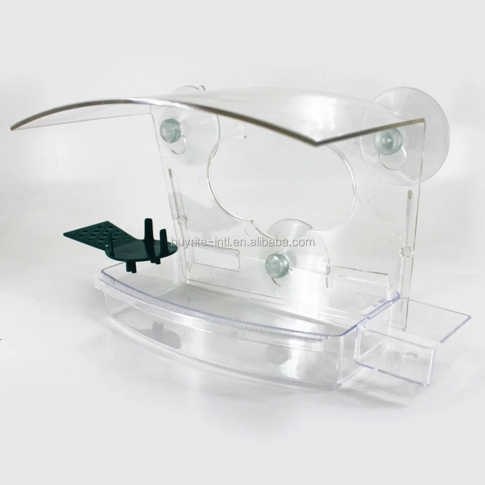 High quliaty PC Transparent Window Plastic Bird Feeder