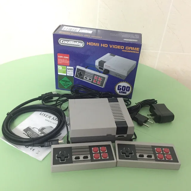 2021 Factory CoolBaby HD Out Retro Classic Game Player TV Video Childhood Built-in 600 games 8 Bit HD Port Video Game Console
