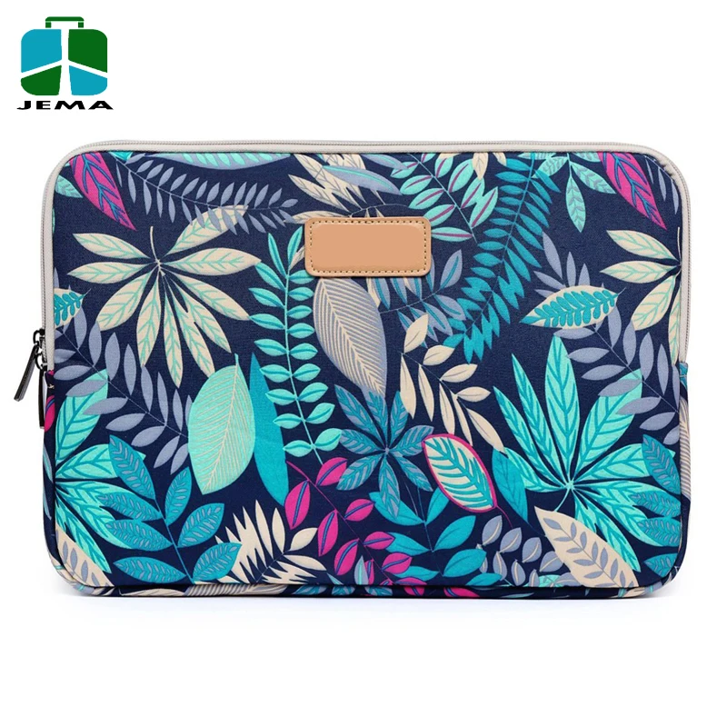 Colorful Leaves Pattern printed 13.3 Inch custom Laptop bag Sleeve