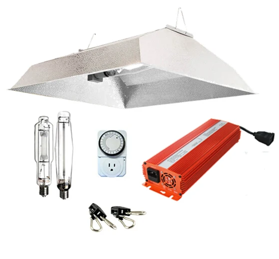 Pro Series HPS MH 1000W Air Cool Hood Double Ended Complete Grow Light Kit