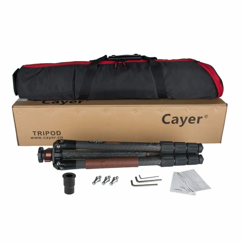 Good quality carbon fiber tripod Cayer tripod CT3470 with portable telescopic legs