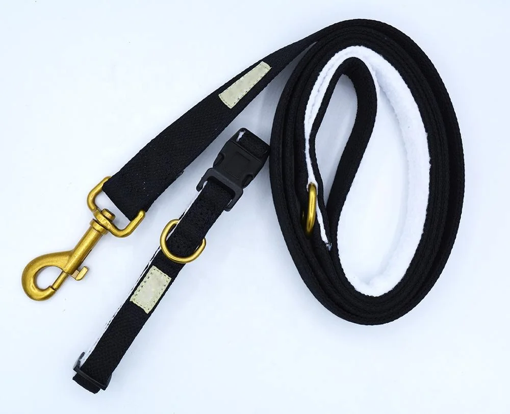 Hanyang OEM Custom Hemp Dog Accessories Manufacturer Premium Custom logo Hemp and Cotton  Dog Leash Dog Collar Set