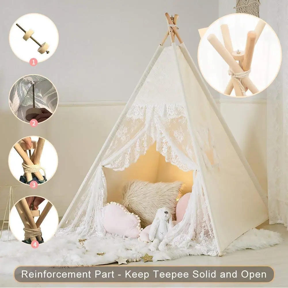 Lace Kids Teepee Children Play Tent House