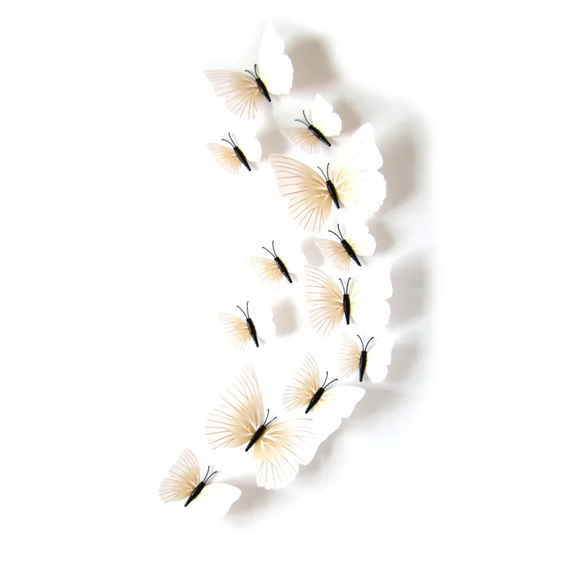 12 Pieces 3d butterfly magnets for wall decor