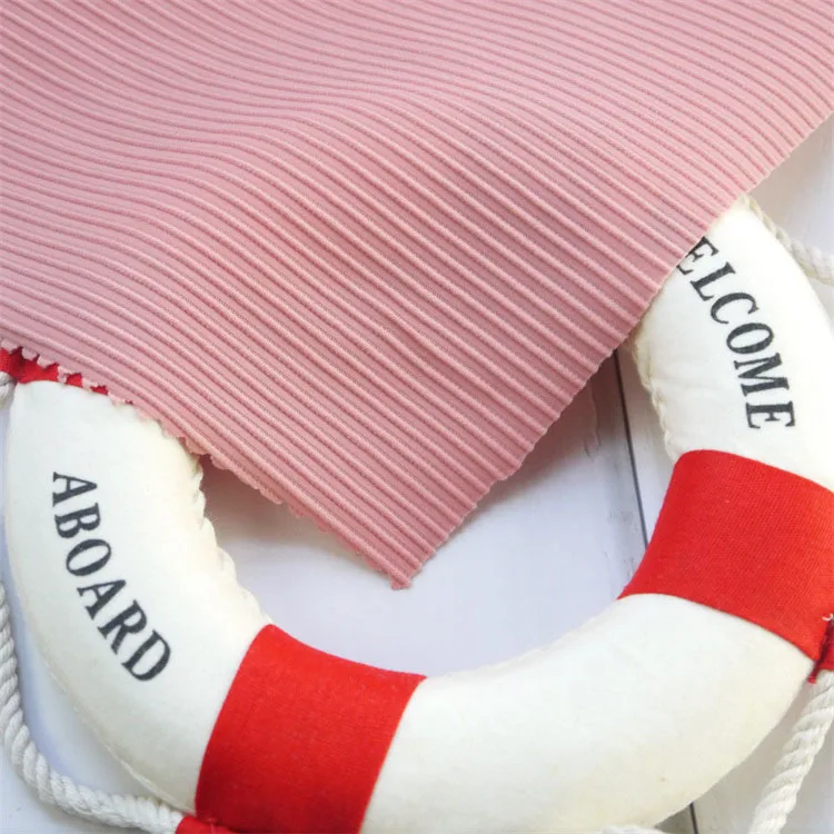 Wholesales knitted rib stretch nylon lycra swimming fabric