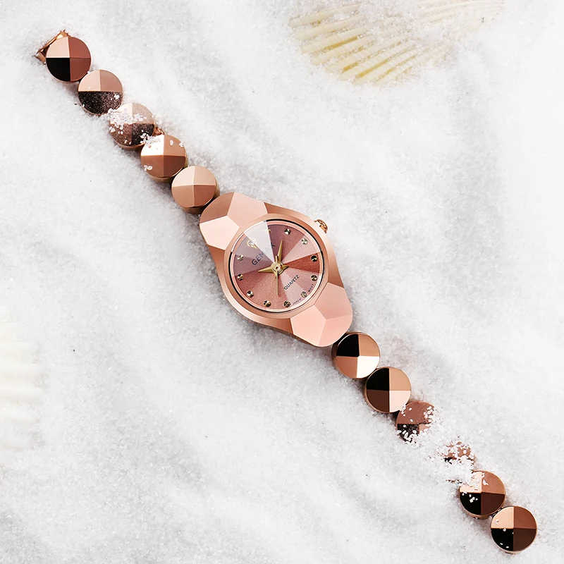 Waterproof lady classic luxury quartz watch for women rose gold bracelet watch women