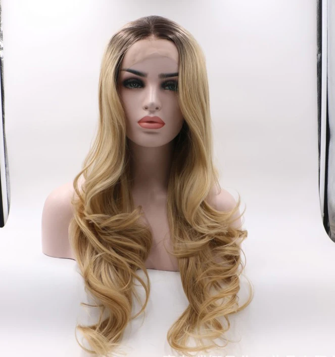 Малазийский полностью кружевной светлый свободный кудрявый полноразмерный японский парик из человеческих волос