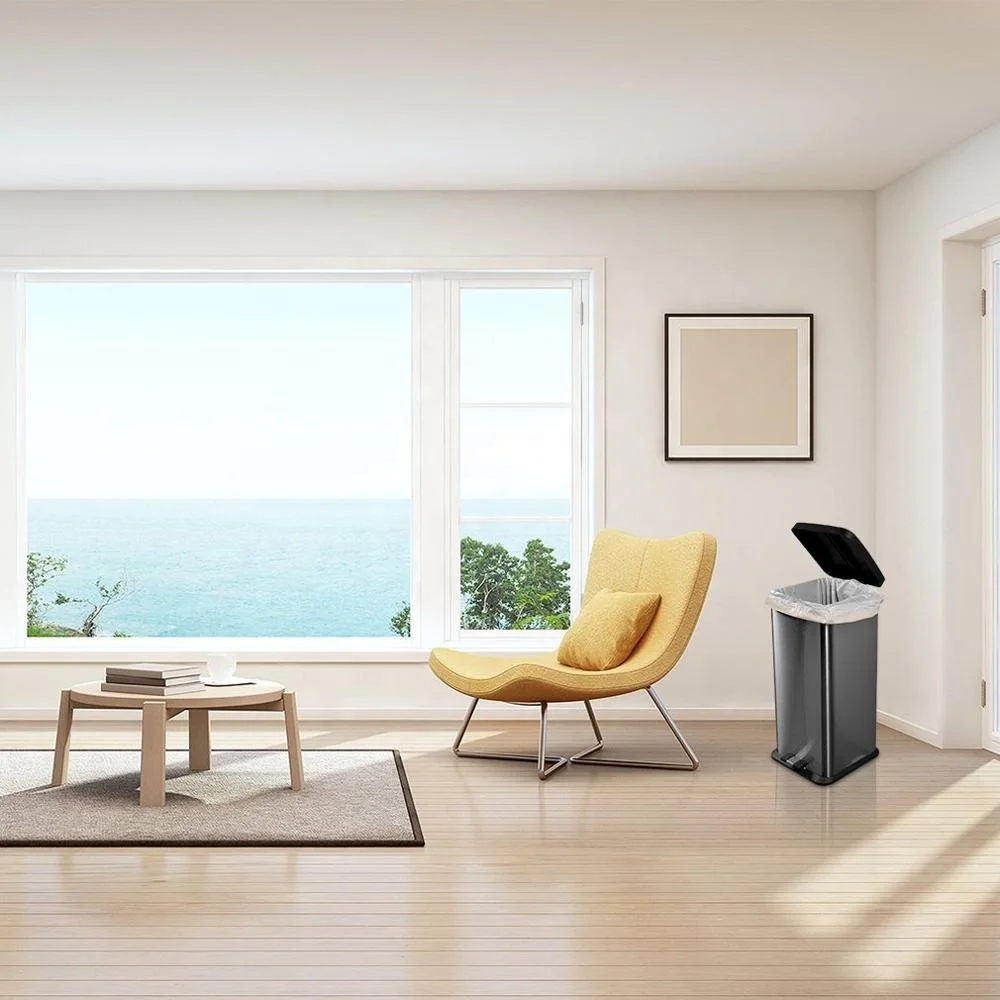 Trash Bags, Garbage Bags 13 Gallon Large Tall Kitchen Drawstring Strong Bags for Trash Can Garbage Bin(5 Rolls/115 Count