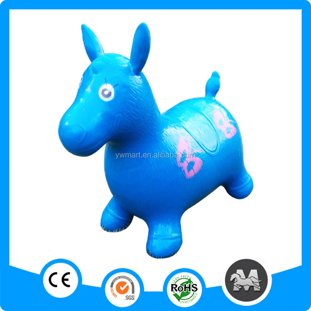 Kids toys horse animal play outdoor inflatable jumping PVC horse