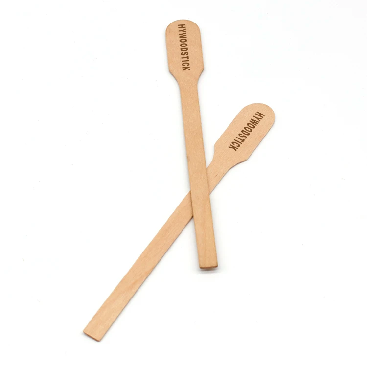 High Quality Wooden Coffee Stirrer Bar Custom Birch Sticks For Tea Bamboo Packing Machine Biodegradable