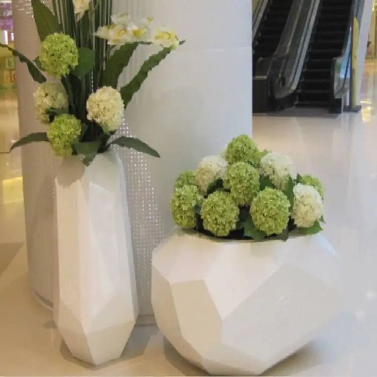 Cheap Big Outdoor Stainless Steel Vase  Gold Color Flower Pots Corten Steel Flower Planter