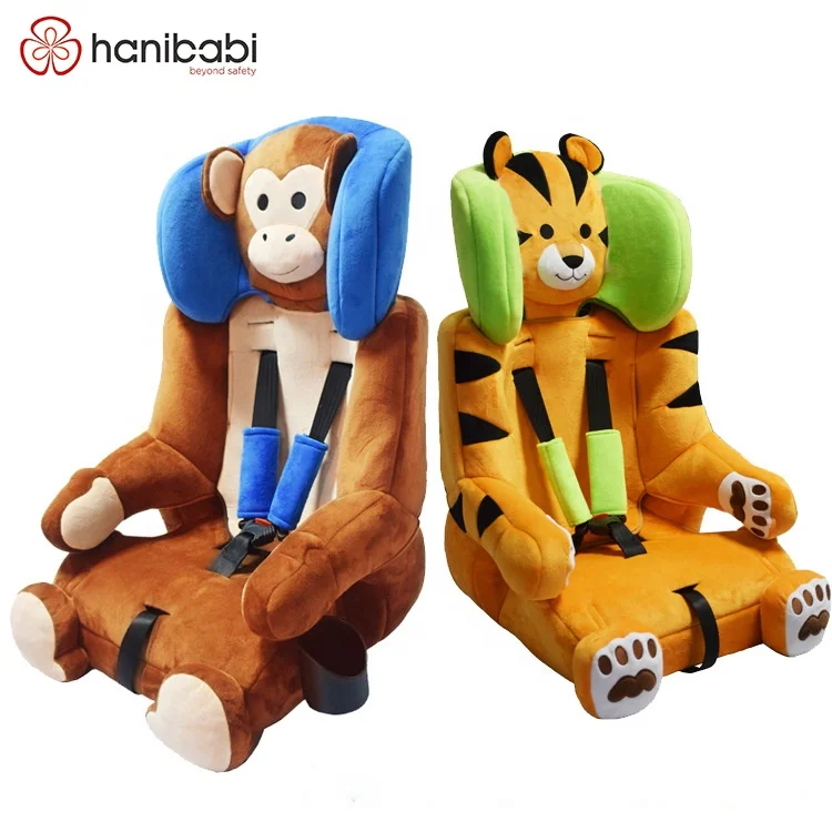 
safety baby car seat group 1/2/3 ECE certificate plush toys animal character 