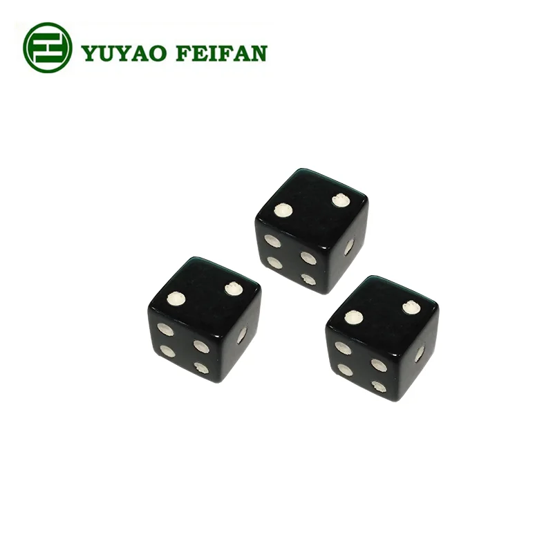 six side custom color straight corner acrylic dice