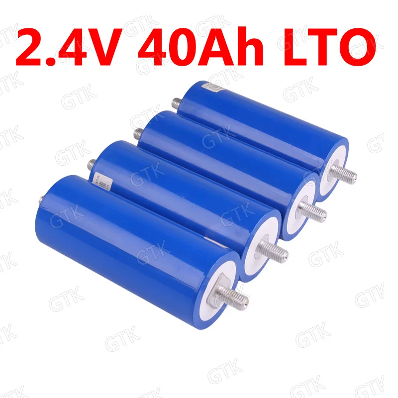 5pcs 2.4V 40Ah LTO battery Lithium titanate battery for diy 12V 24V 100AH caravan EV inverter Camping car Household appliances