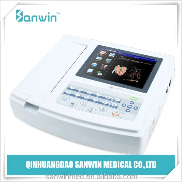 Плавающей и дефибрилляции защиты CE и FDA Отмечены Цифровой Портативный 12 12 Канальный Электрокардиограф