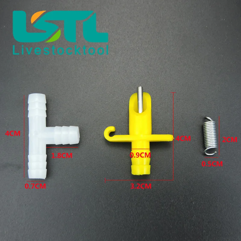 100pcs per bag Rabbit Drinking Automatic Nipple Water Rabbit Mouse Nipple Water Drinker Rodent Water Feeder Poultry Farm Animal