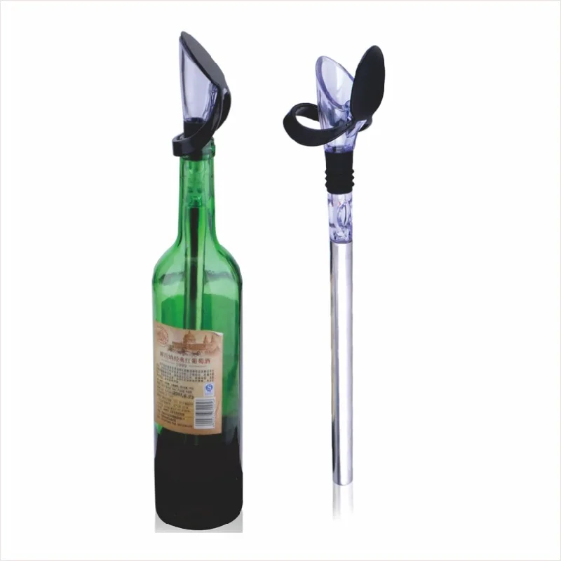 Low price Stainless Steel Wine Bottle Cooler Stick Freezer with Aerator and Pourer Decanter