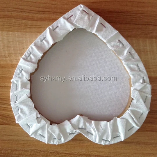 
Blank heart shaped canvas 100% cotton stretched canvas customized stretched canvas 