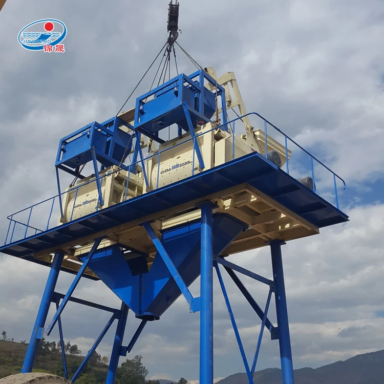 HZS75 Бетономешалка серии с Хоппером в Таиланде экспорт международный