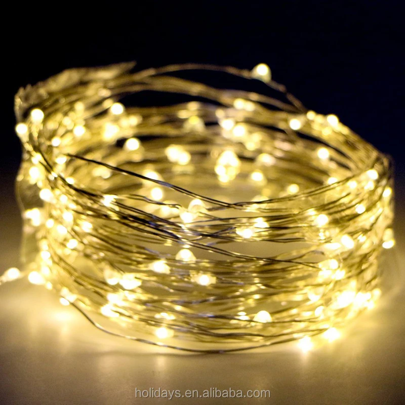 100 LED 33 ft Battery Operated Waterproof LED String Lights Copper Wire Fairy Lights