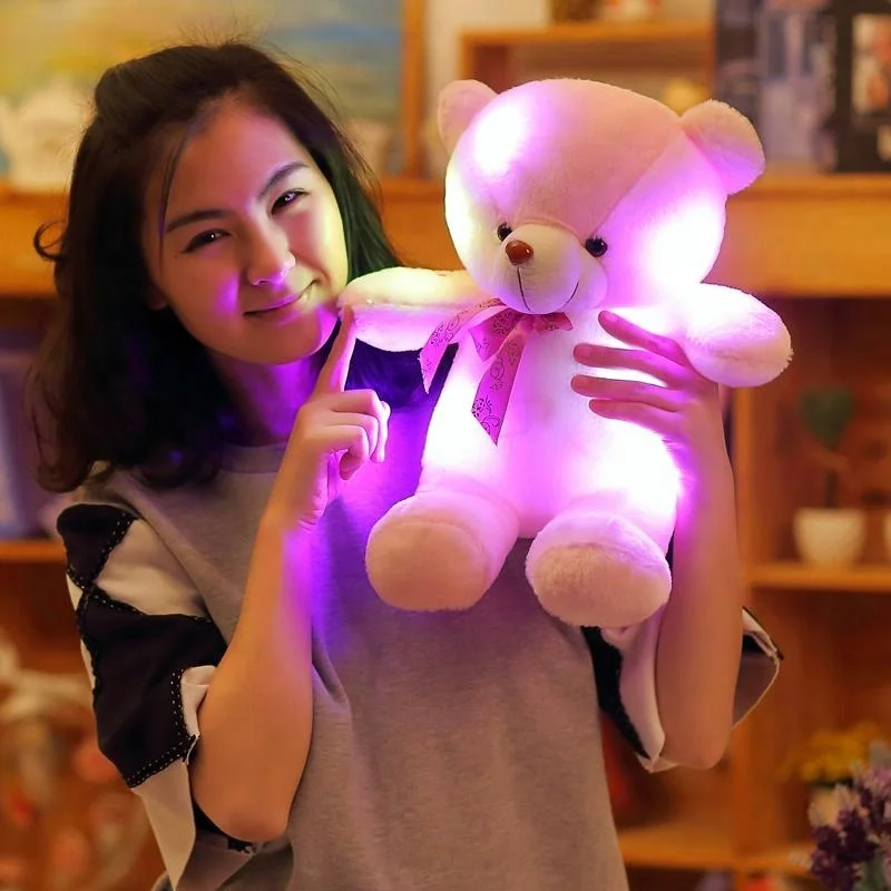 Customized Stuffed led light teddy bear Cute Soft Animal Bear Toys Led Oso De Peluches Teddies Shining Plush Teddy Bear With Led