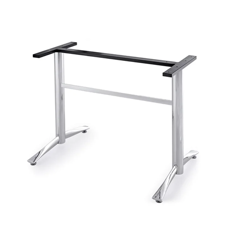 (SP-STL034) Office furniture parts brushed steel metal office table leg