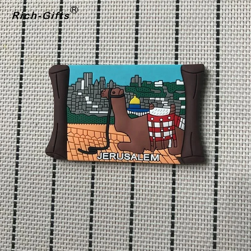 Tourist Souvenir PVC Fridge Magnet For Jerusalem