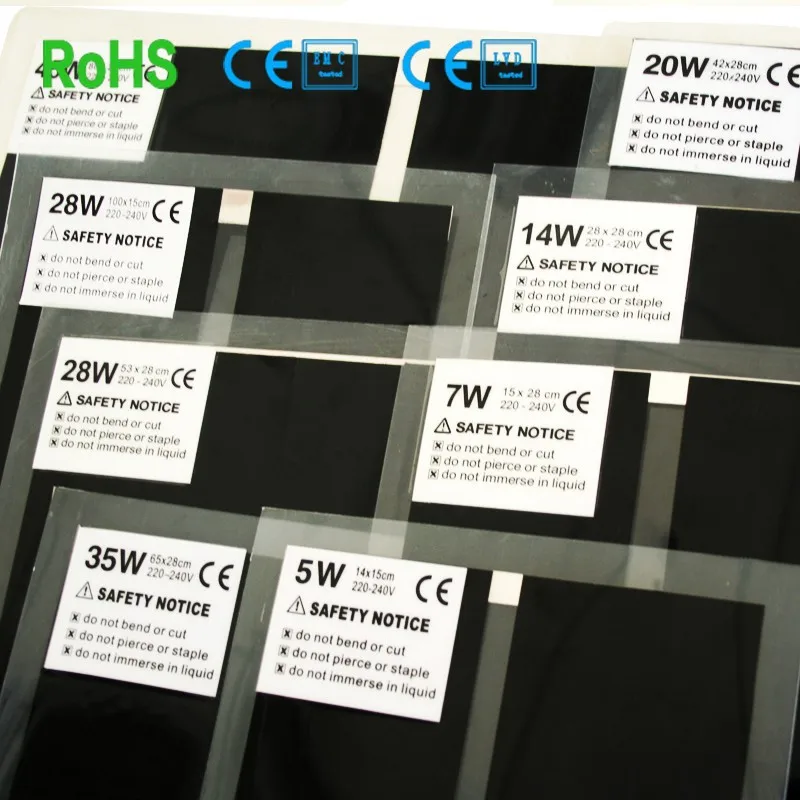 2022 New Arrival Heat Mat 15x28cm 7W Reptile Brooder Incubator Pet Heating Pad Aquariums & Accessories Plastic Black 110V-120V