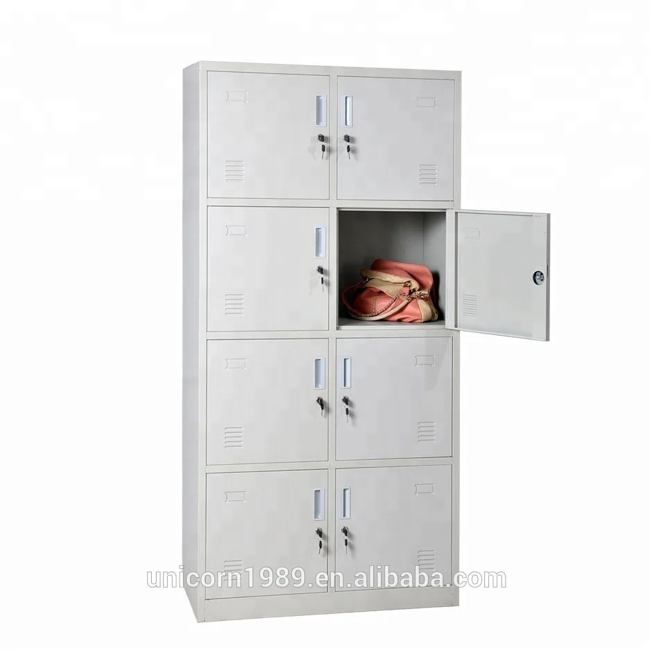China iron cabinet manufactur factory cheap price steel staff lockers lockable 8 doors metal filing cabinet for sale
