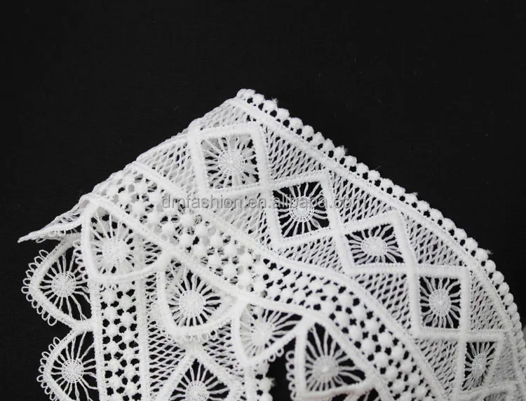 Garment accessories 7.0cm width white cotton lace embroidery all kinds of lace