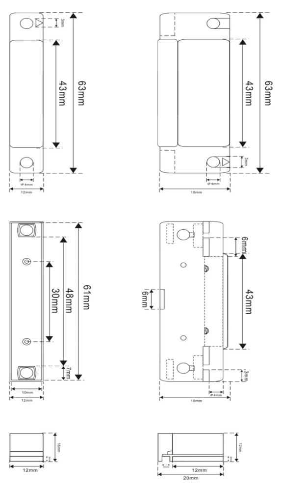 YIXIN Magnetic Door Contact Alarm Sensor