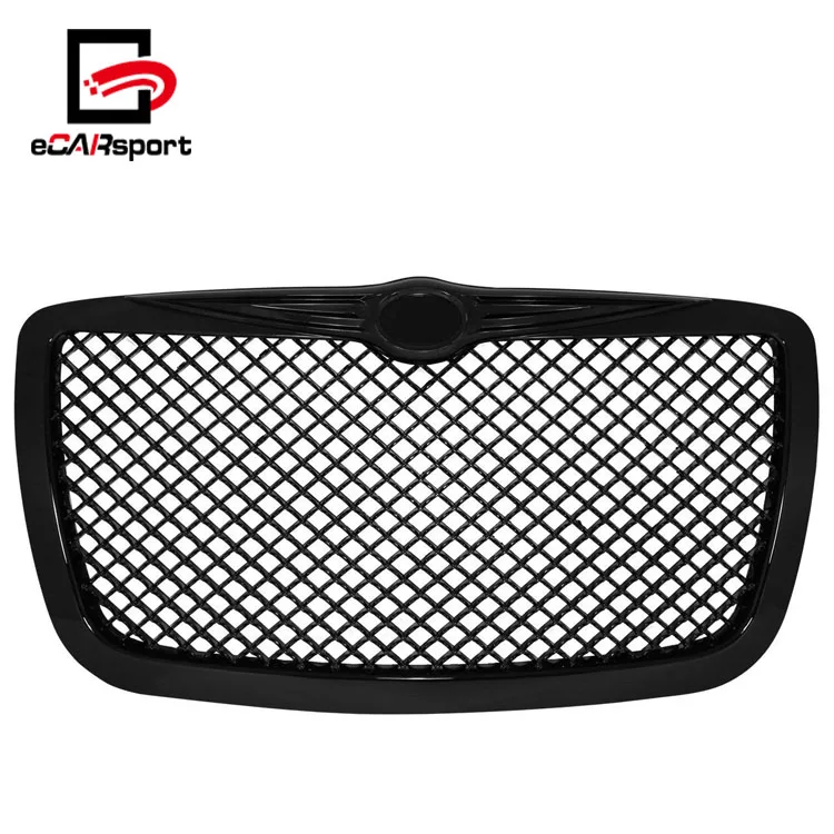 ECARsport Black Diamond Car Mesh Front Hood Bumper Grille Grill for Chrysler 300 300C 04-10