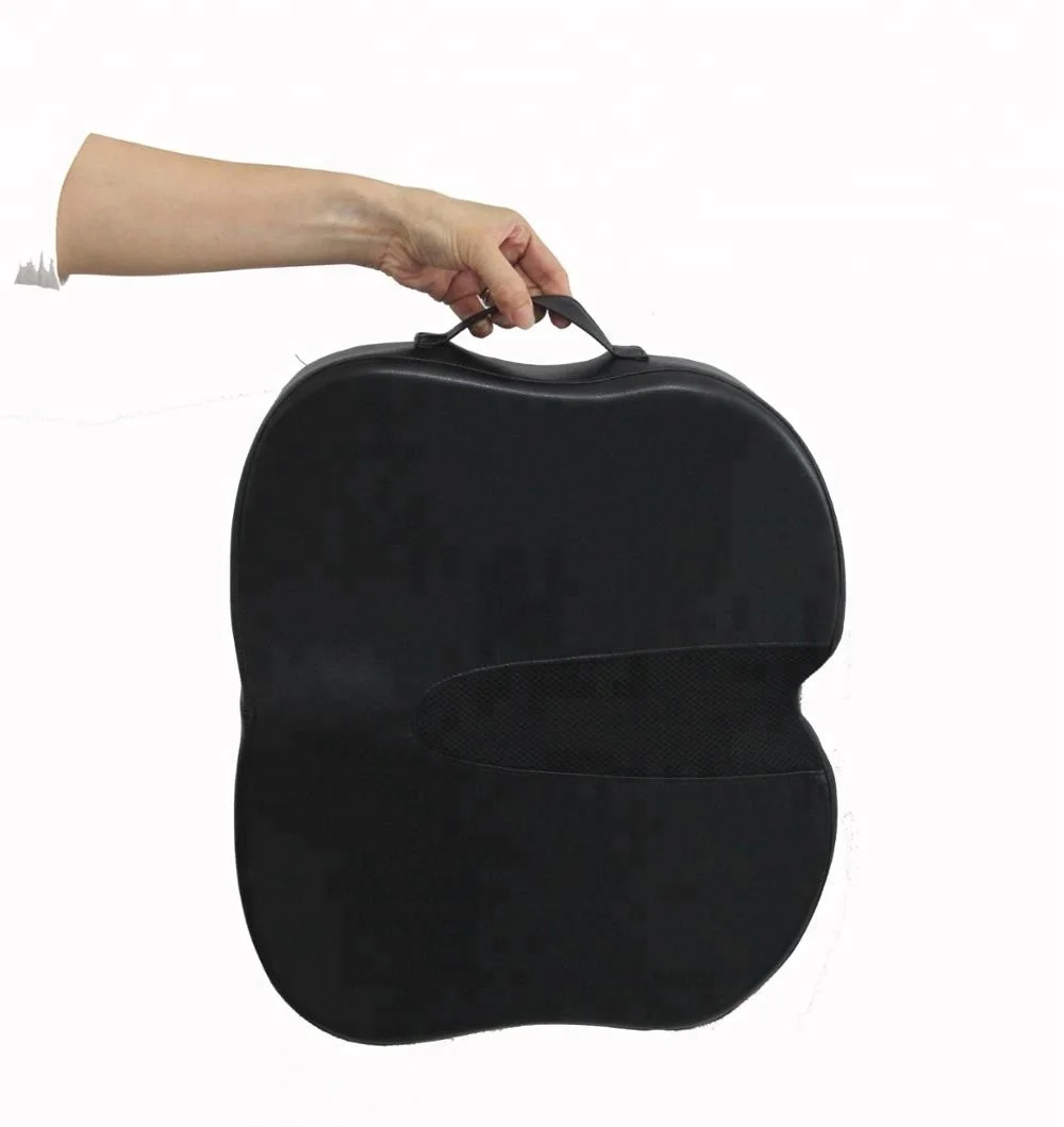 Supplier Anti-Slip Bottom Ergonomic Orthopedic Customized Memory Foam Leather PU Car Seat Cushion