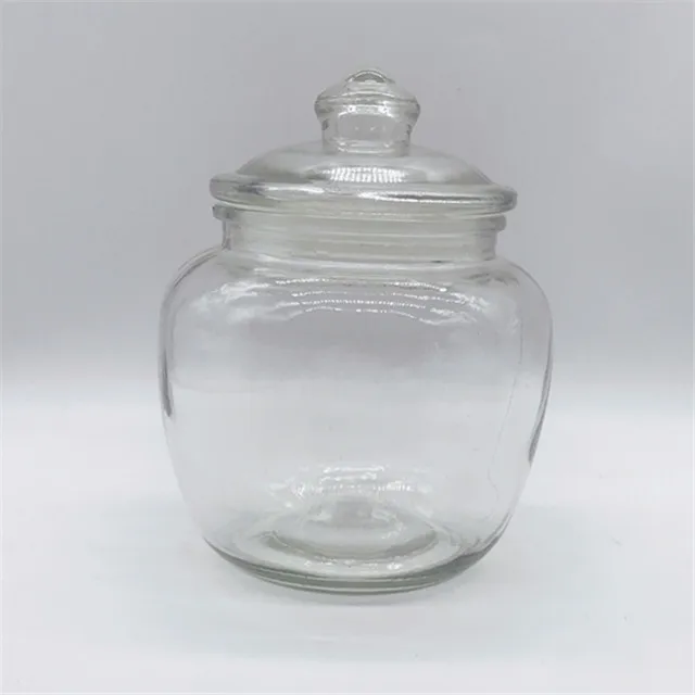 1300ml 550ml jarras de vidrio Food storage bottle Glass cover storage tank