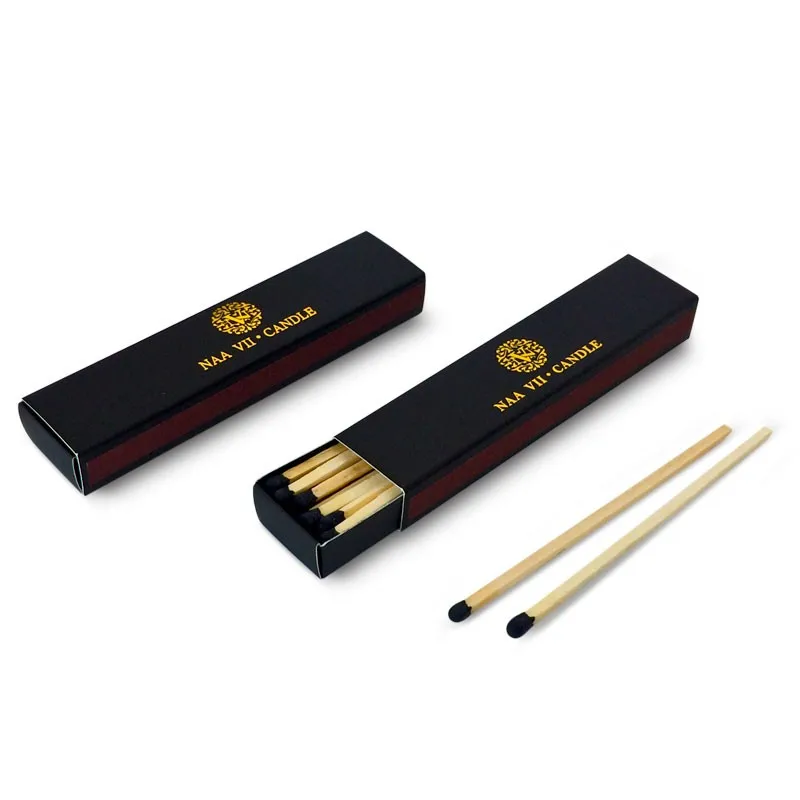 4 inch custom match box promotion candle black wholesale cigar 100mm custom matches extra long safety box matches