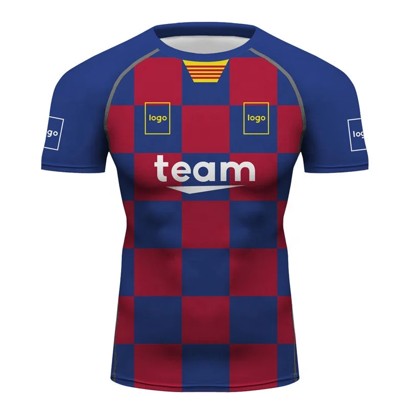 19-20 Season Custom Printing Football Jersey Style Men Workout Gym Tee Jogging Training T-shirt Tops For Football Game Fansatics