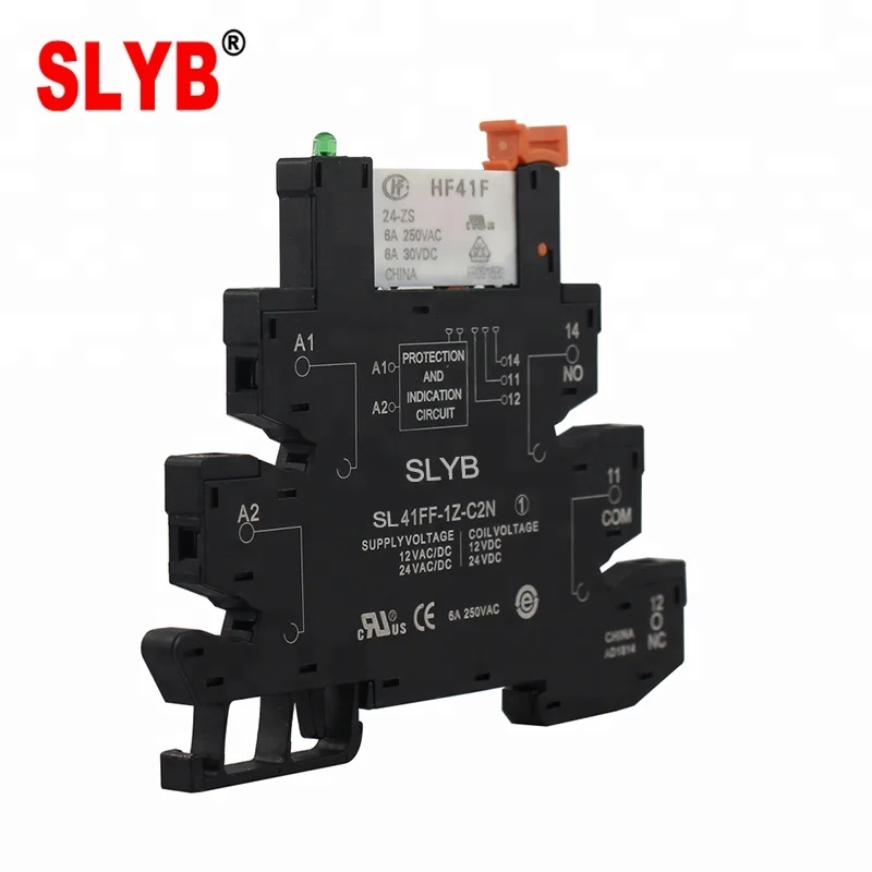 Высококачественное реле тонкого интерфейса 24 В переменного тока/постоянный ток, реле SL41FF-1Z-C2N 12 В переменного тока/постоянный ток