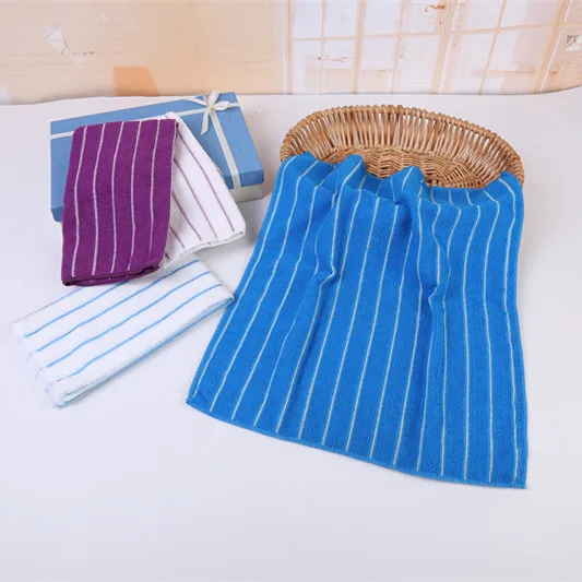 Large Thick Stripes Weave Kitchen Clean Rags Microfiber Drying Towel Wiping Cloth