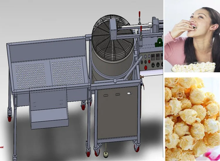 NEWEEK commercial flavored spherical kettle corn popcorn popper machine