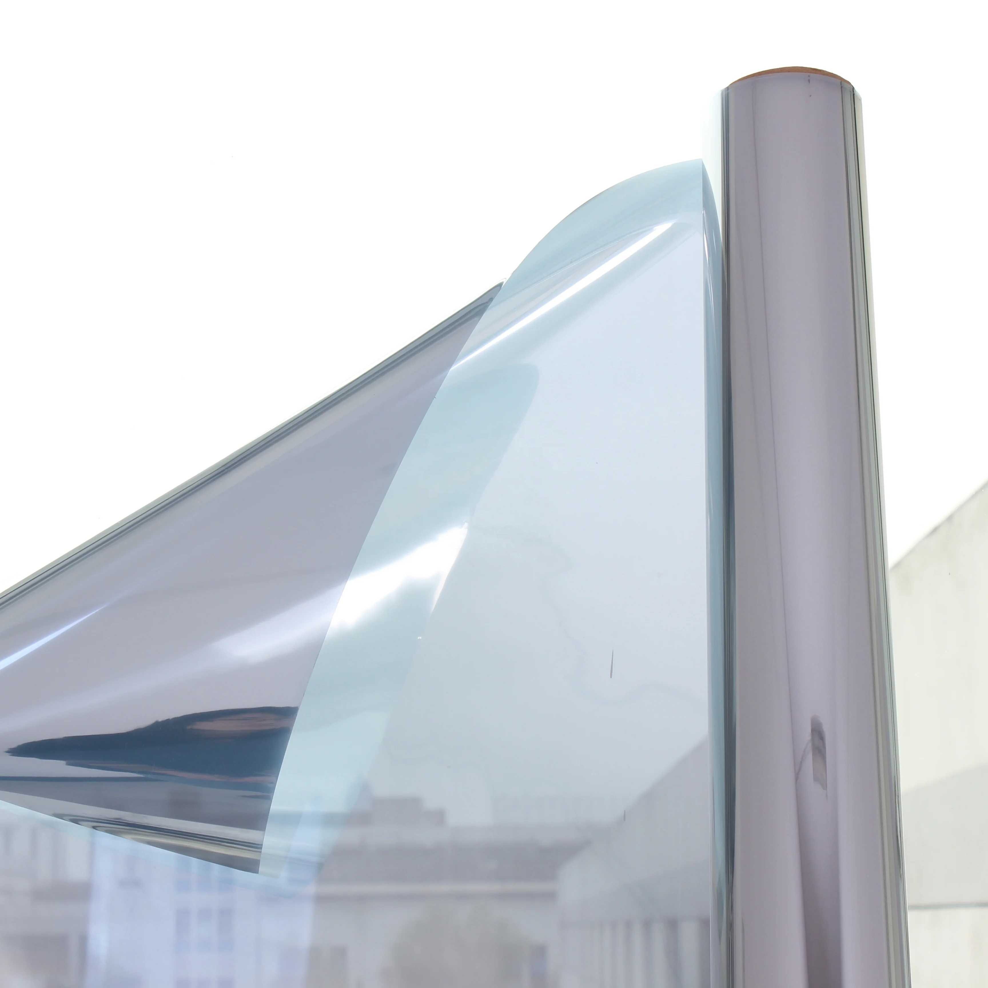 see through one way side vision  mirror film solar building glass window tint adhesive plastic film