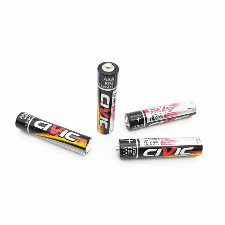 factory directly  zinc carbon aaa um4 r03 size aaa 1.5 v battery