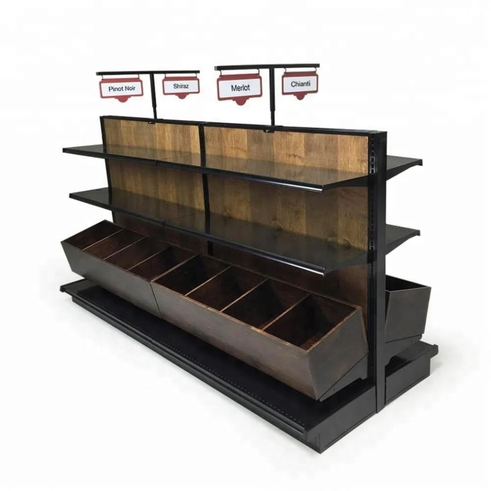 Beer and wine store display racks
