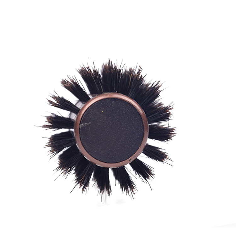 EUREKA A28025-55PA-B Professional Aluminum Tube Hair Brush Salon Round Hair Brush With Boar Bristle And Nylon Pins