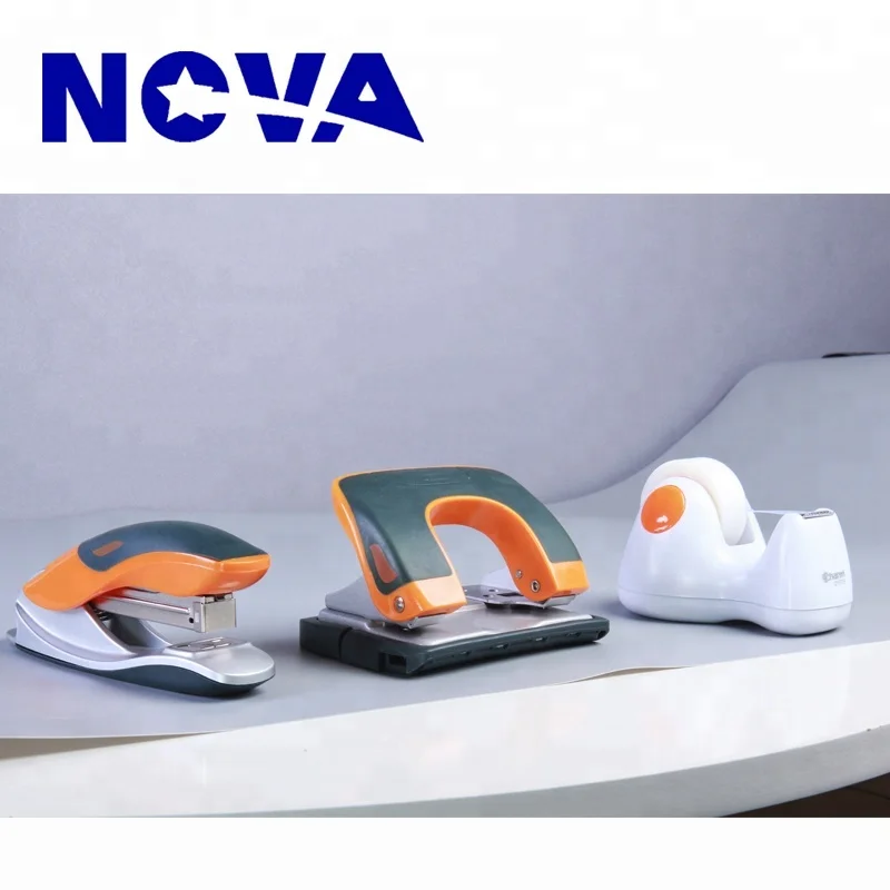  Custom shape office plastic hot stapler staple free Custom