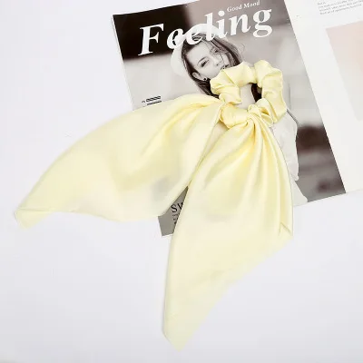 Fashion women lovely printed ribbon hair scrunchies cute gum elegant Hair Tie Accessories Ponytail Holder