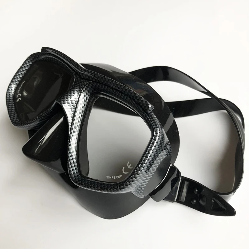 
Professional Custom SCUBA Mask Soft Silicone Frame Plastic Freediving Snorkel Mask With Dive Mask Case 