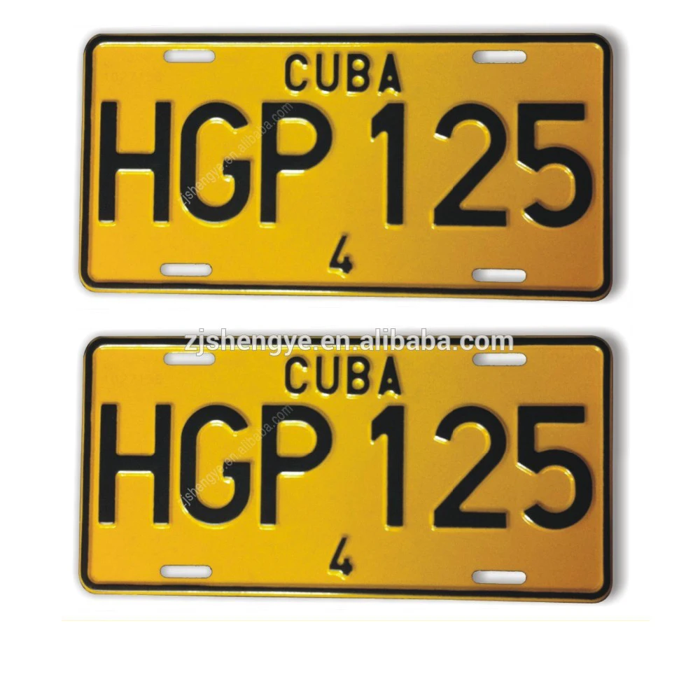 Aluminum custom embossed American promotional license plate