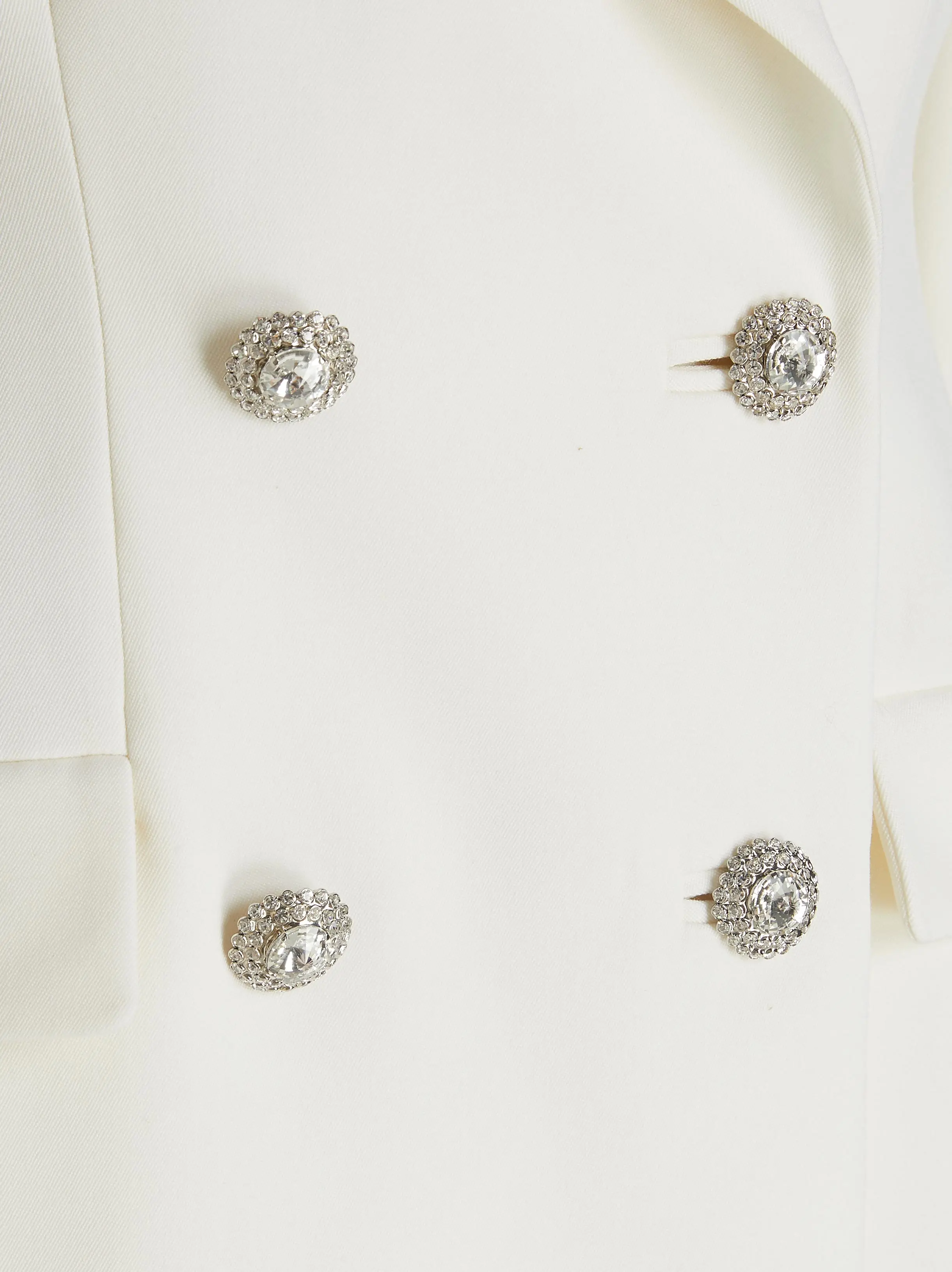 Модный дизайн украшенный кристаллами индивидуальный Повседневный белый блейзер для женщин